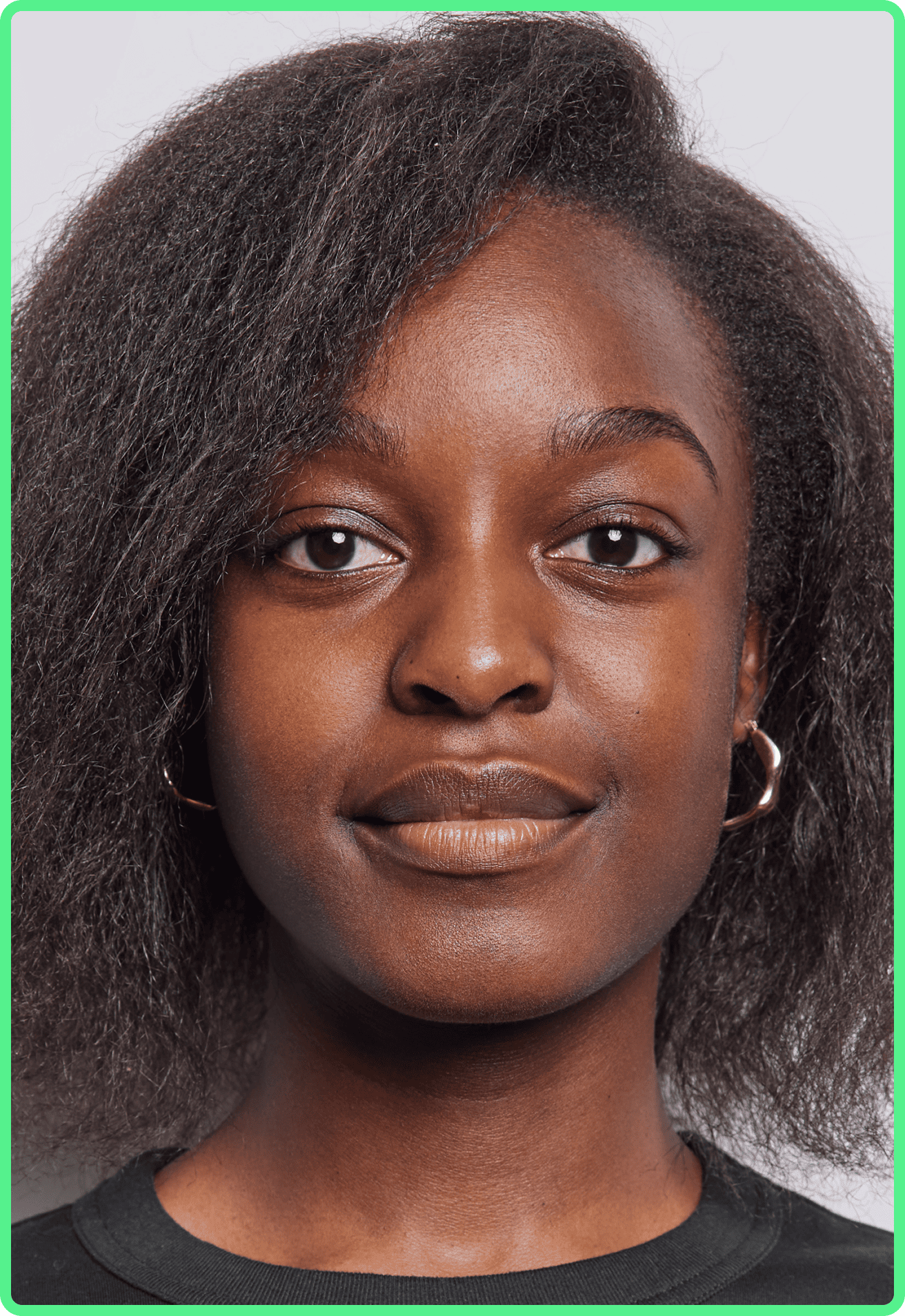 Customer face being verified